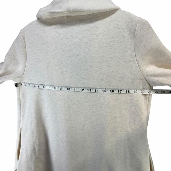 Ugg Janni Fleece Cardigan Women M Oatmeal Heather Open Asymmetrical Plush Lounge - Picture 7 of 16